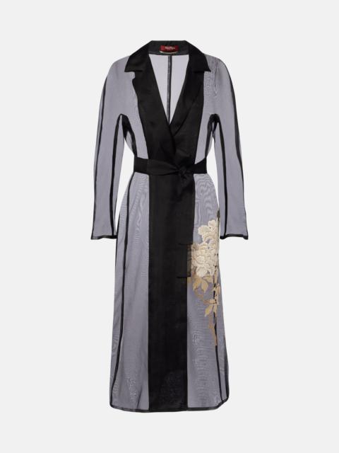Max Mara Elegante Vodka embroidered silk robe