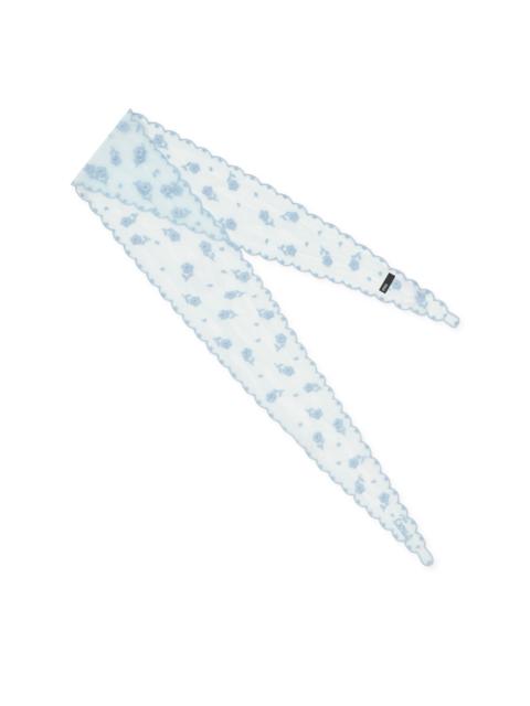 TOUS Sky blue embroidered Scarf TOUS Daisy