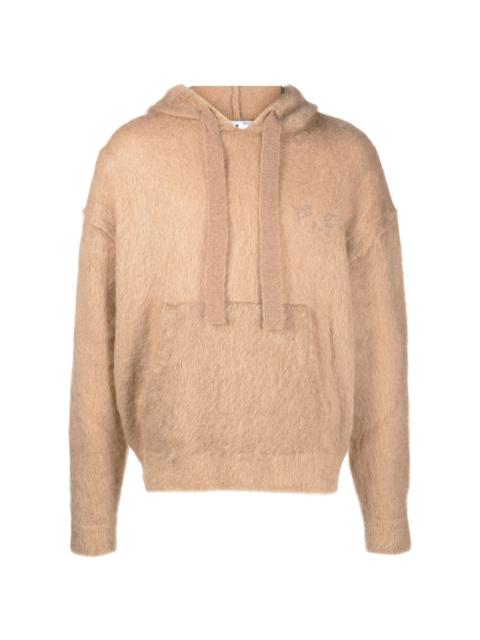 Arrows brushed drawstring hoodie