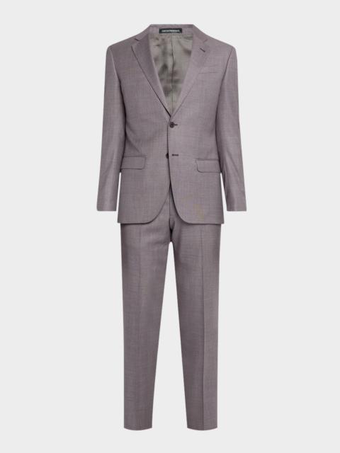 Men's Silky Wool Sharkskin Suit