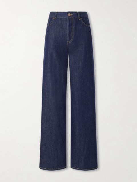 LA LIGNE Isadora Cotton-chambray Wide-leg Jeans