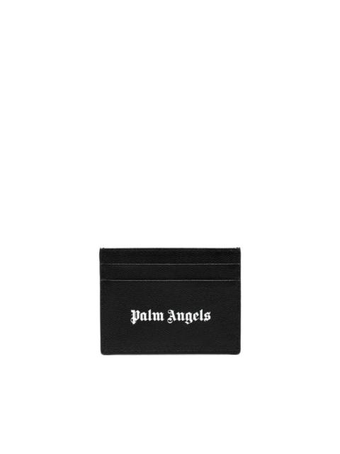 Palm Angels grained logo-print cardholder