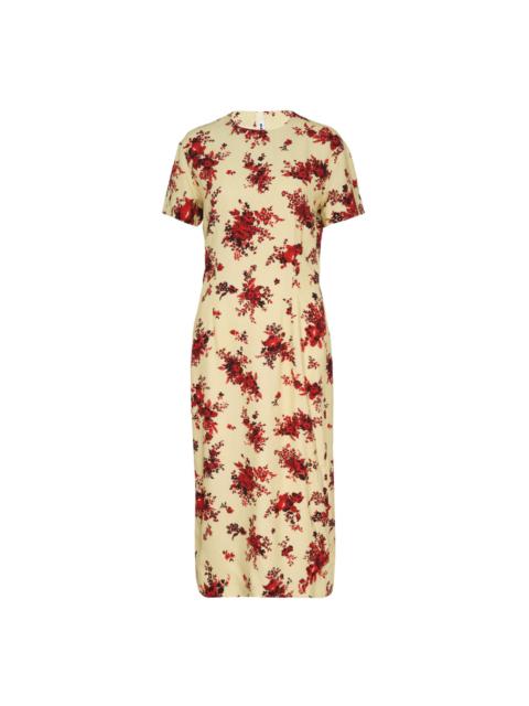 Jil Sander Stretch Viscose Cady Midi Dress