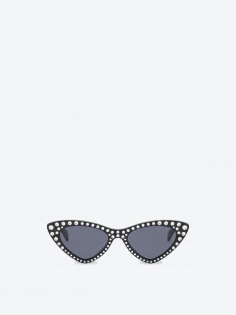 Moschino CAT EYE SUNGLASSES WITH RHINESTONES
