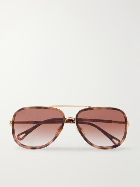 Chloé Tubolar Aviator-style Acetate Sunglasses