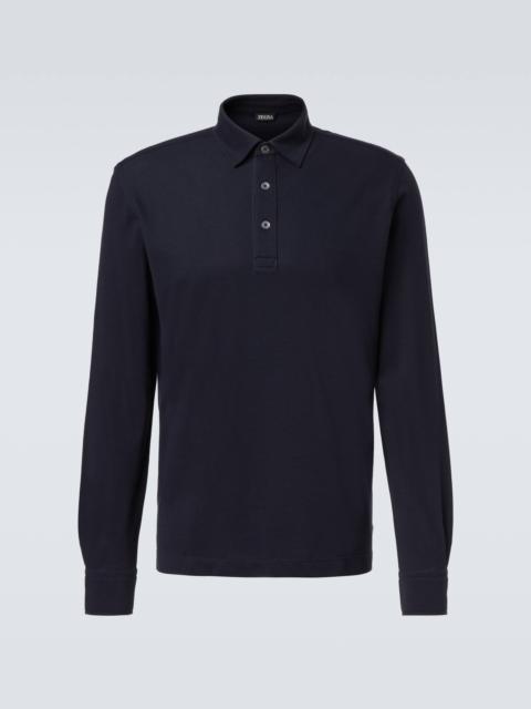 ZEGNA Cotton piqué polo sweater