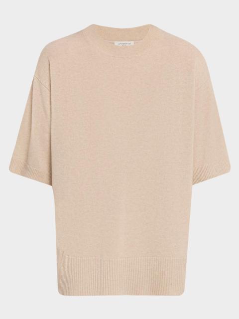 Lafayette 148 New York Oversized Elbow-Sleeve Cashmere Sweater