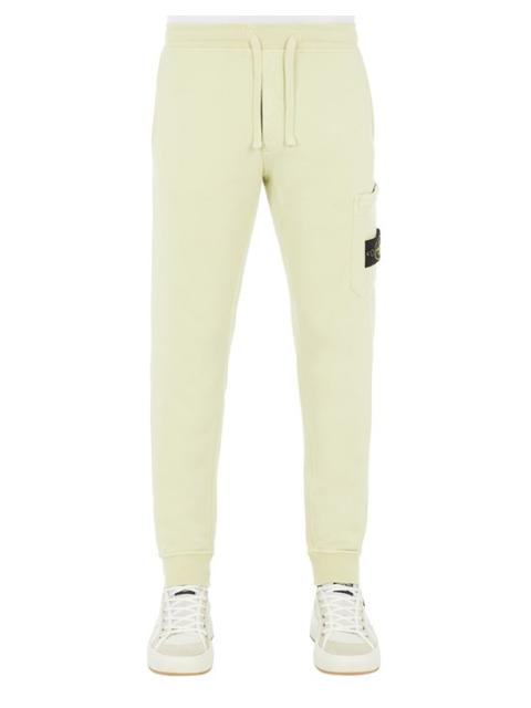 Stone Island 64551 GARMENT-DYED COTTON FLEECE  LIGHT GREEN