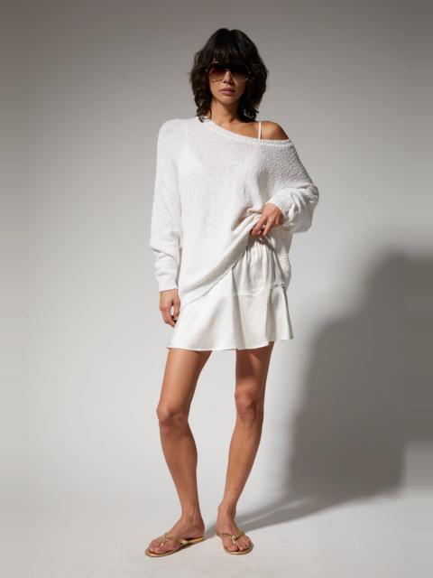 SPRWMN MARY JANE SILK CHARMEUSE MINI SKIRT