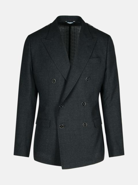 'DROP 7' DARK GREY WOOL BLAZER