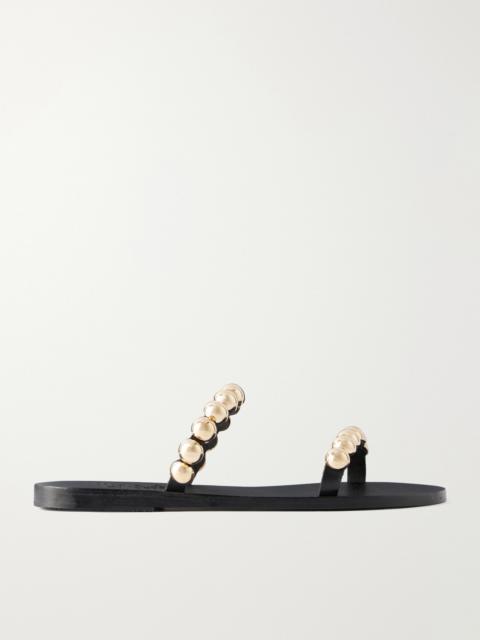 ANCIENT GREEK SANDALS Lambri Studded Leather Flats