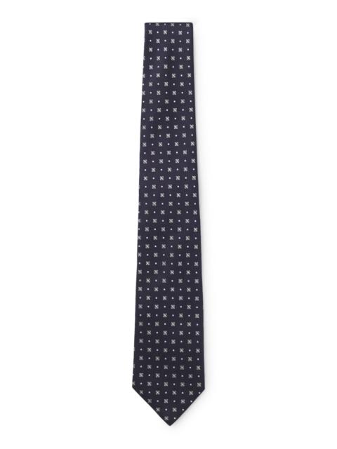 BOSS JACQUARD-PATTERN TIE IN SILK
