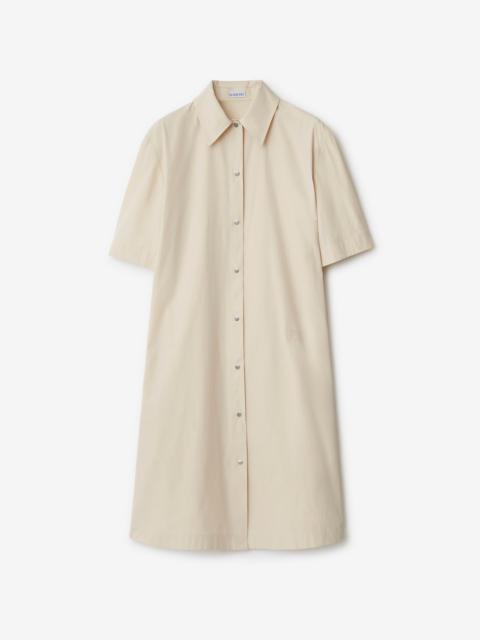 Cotton Blend Shirt Dress