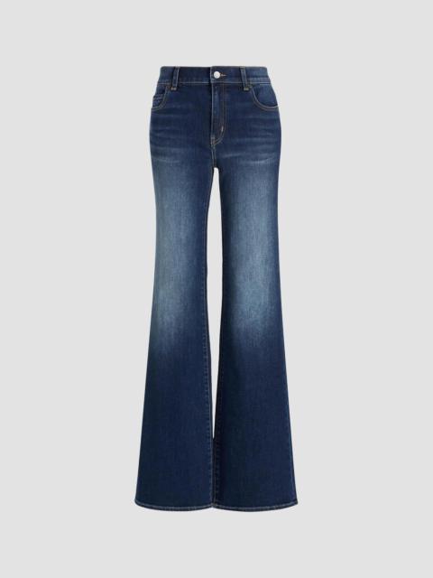 KOBI HALPERIN Women's Eden Denim Low-Rise Flared Jeans - Medium Indigo