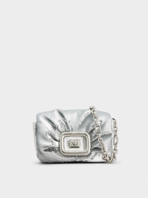 Roger Vivier Viv' Choc Paillettes Mini Bag in Fabric
