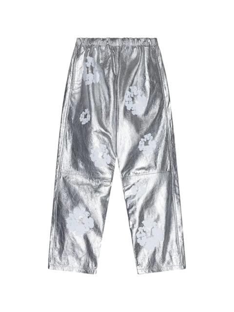 DENIM TEARS Leather Cotton Wreath Sweatpants "Silver" DT1007