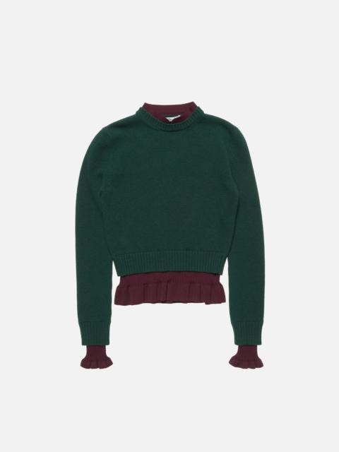 Acne Studios Layered knit sweater - Dark green