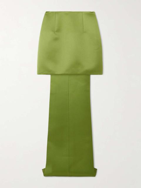 EMILIA WICKSTEAD Harleigh duchesse-satin maxi skirt Green