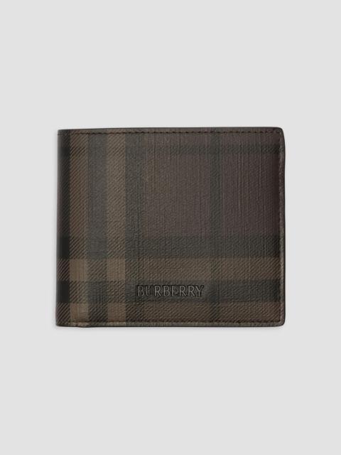 Burberry Men's City Check Bifold Wallet - Dark Brown