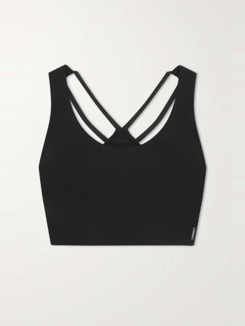 On Active stretch recycled-jersey sports bra