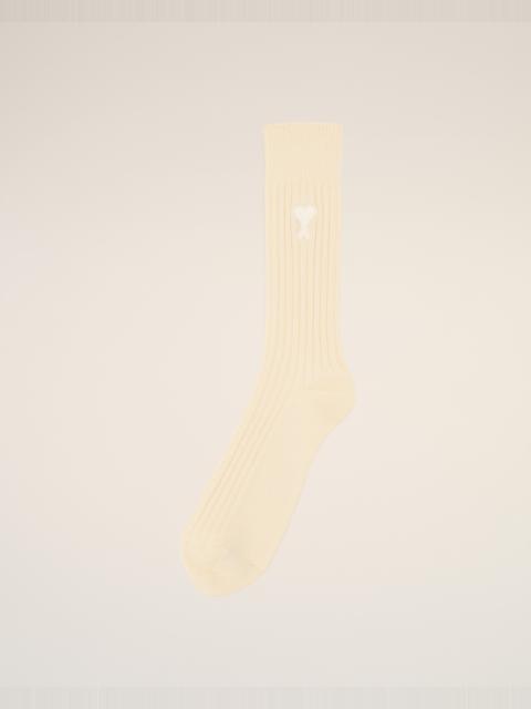 AMI Paris BEIGE COTTON AMI DE COEUR SOCKS
