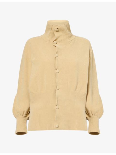 AYA MUSE Asha Funnel-Neck Cotton Cardigan