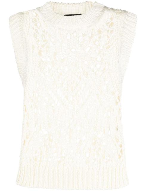 TOM FORD open-knit sleeveless silk top