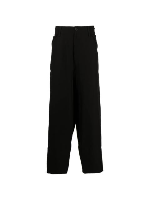 Yohji Yamamoto side-buttons cotton-blend trousers