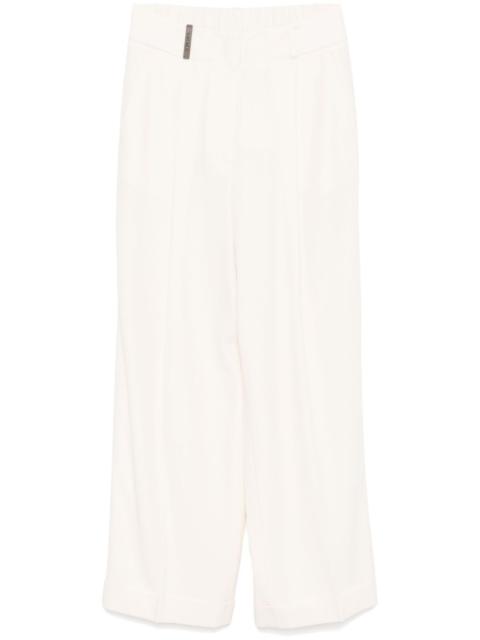 PESERICO pleated straight-leg trousers