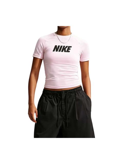 Nike (WMNS) Nike Sportswear Fitted T-Shirt 'Pink Foam Sail' IV5750-663