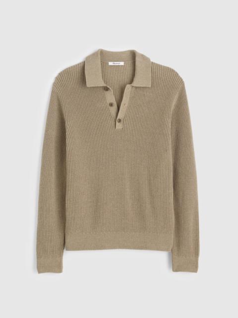 Madewell Cotton Shaker-Stitch Polo