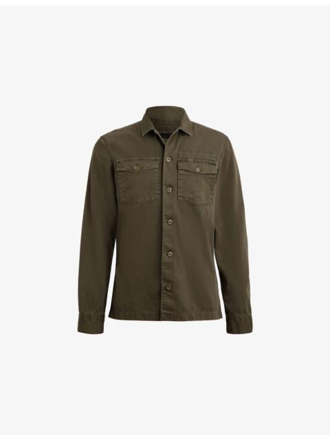 ALLSAINTS Spotter patch-pocket slim-fit cotton overshirt