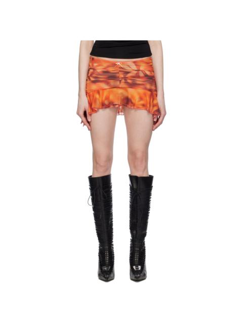 MISBHV Orange Balletcore Miniskirt