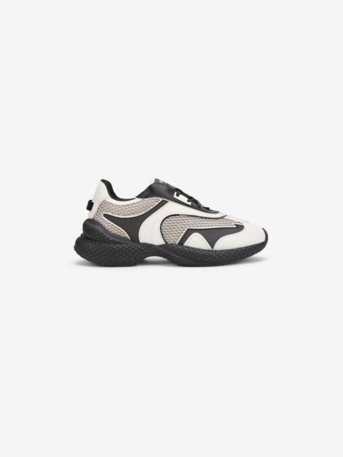 Roberto Cavalli White and Black Chunky Leather Sneakers
