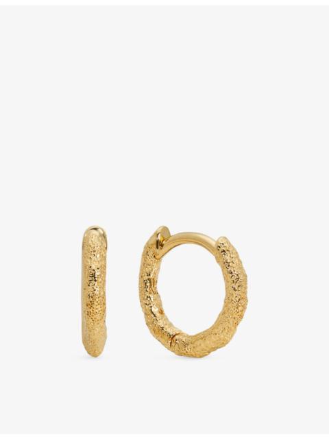 MONICA VINADER Antica Textured Mini 18ct Yellow Gold Vermeil Huggie Earrings
