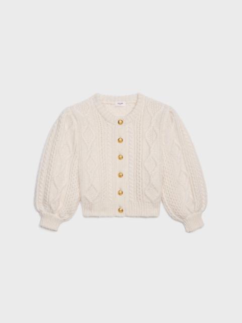 CELINE CARDIGAN IN ARAN ALPACA WOOL