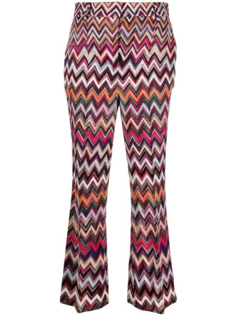 Zigzag lurex trousers