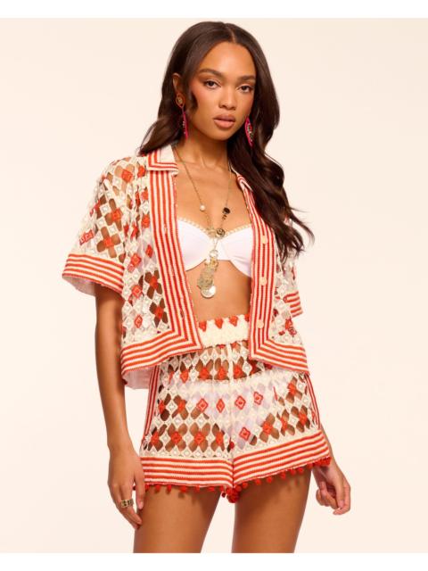 RAMY BROOK Cordelia Crochet Coverup Mini Short