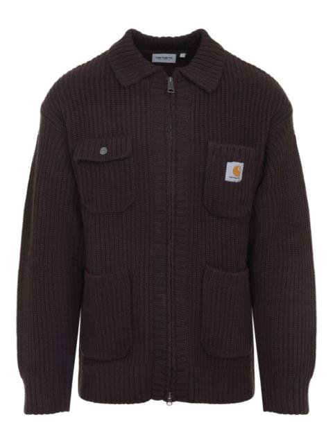 Carhartt ribbed zip-up cardigan