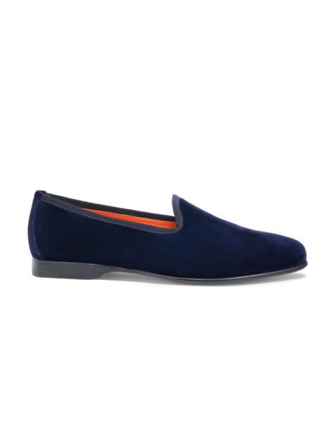 Santoni Men's blue suede Andrea loafer
