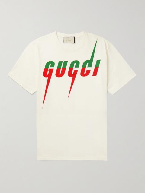 GUCCI Oversized Logo-Print Cotton-Jersey T-Shirt