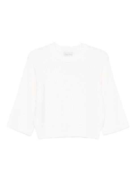 forte_forte ribbed short-sleeve knit top