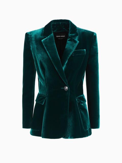 GIORGIO ARMANI Single-breasted jacket in velvet