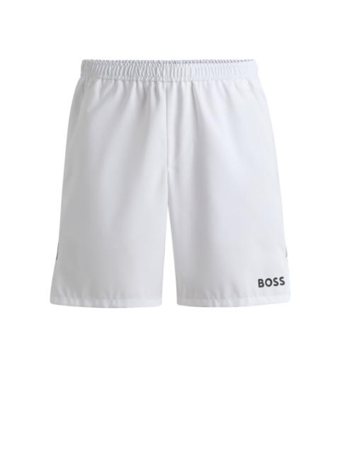 BOSS BOSS X MATTEO BERRETTINI WATER-REPELLENT SHORTS WITH LOGO PRINT