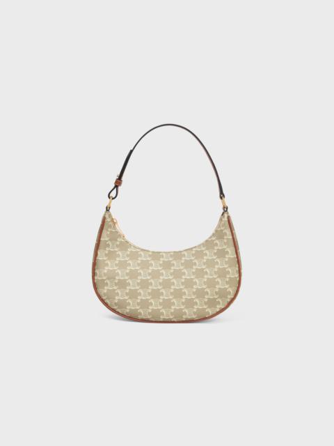 CELINE Ava Bag in Triomphe Canvas and calfskin