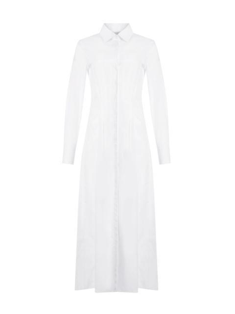 GABRIELA HEARST Eugene Dress in White Cotton
