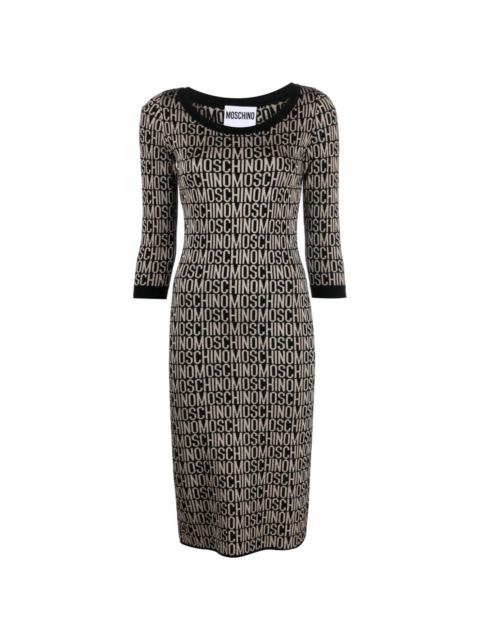 Moschino logo-jacquard knitted midi dress