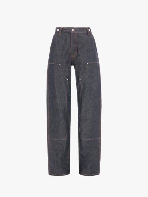 Victoria Beckham Panelled Jean In Indigo
