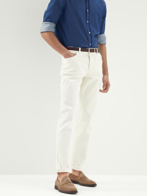 Brunello Cucinelli Dyed comfort denim traditional fit five-pocket trousers