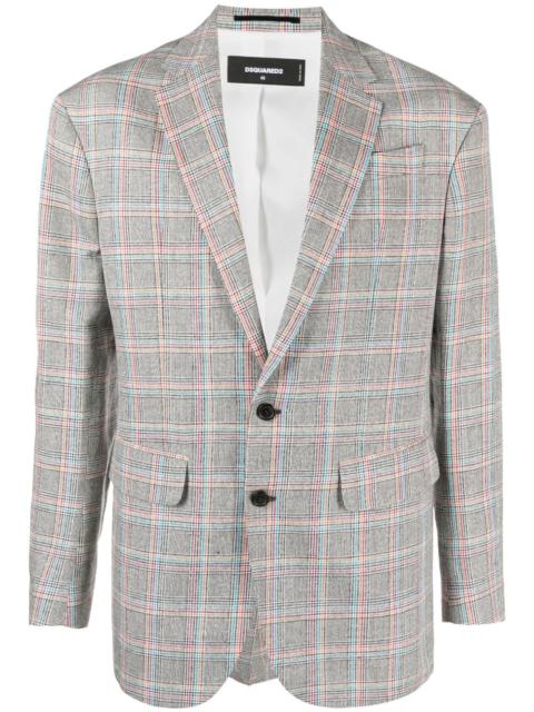 DSQUARED2 plaid-pattern single-breasted blazer